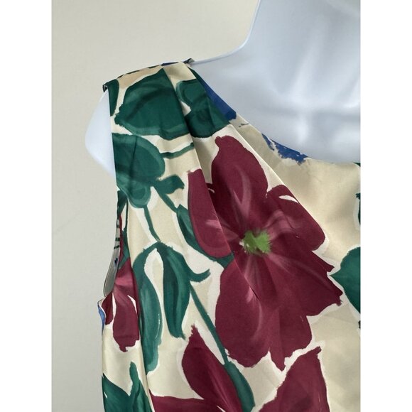 ZARA Floral Print Sleeveless Blousen Wide Leg Keyhole Back Jumpsuit Sz XL - Picture 3 of 7